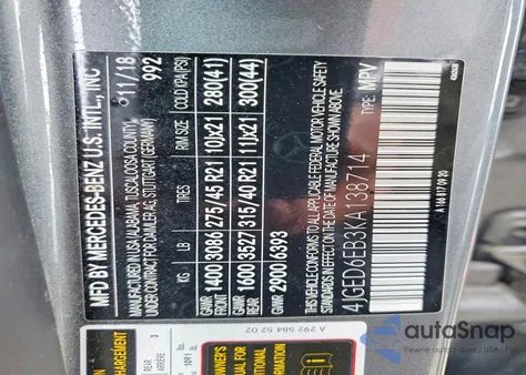 2019 Mercedes-Benz Gle Coupe 43 Amg from USA, damaged, VIN 4JGED6EB3KA138714